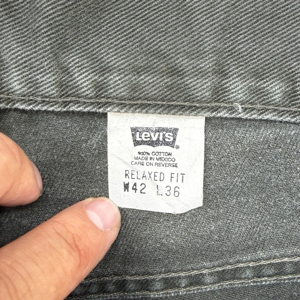 Vintage Levi's 540 Relaxed Fit Jeans Mens 42x36 Olive Green Straight Denim Y2K